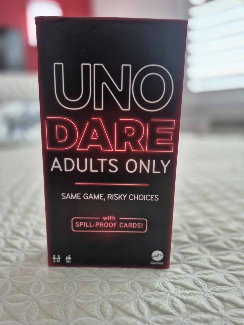 Mattel UNO DARE Adults Only Card Game - Black & Red